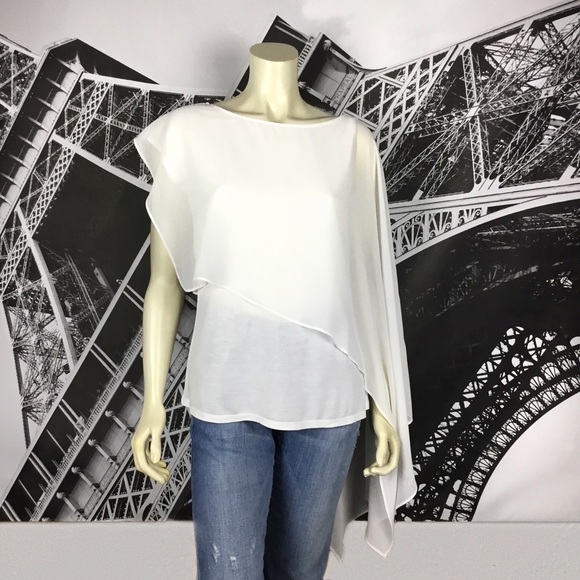HAUTE HIPPIE Dramatic White Top NWT EXCELLENT - Picture 1 of 6
